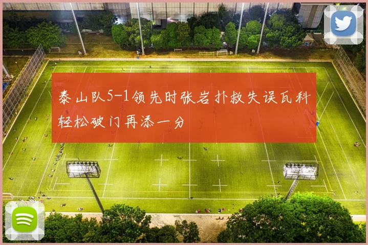泰山队5-1领先时张岩扑救失误瓦科轻松破门再添一分